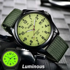 Armbanduhr Leuchtzeiger Army Green Lime Militär Uhr Sport Kalender Outdoor Urbex