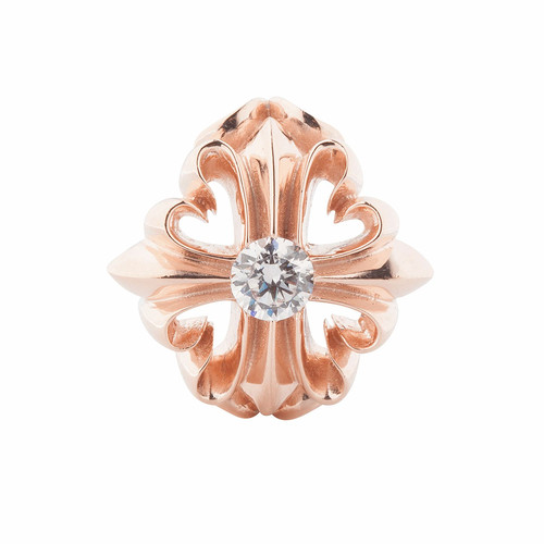Lilie kreuz silber zirkonia - lilie,