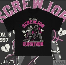T-Shirt L Wrestling WWF Montreal Screwjob BRET HITMAN HART vs SHAWN MICHAELS WWE