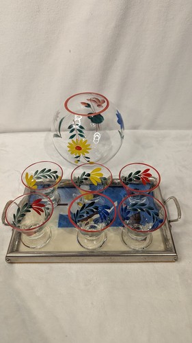 Vintage glasvase set mit - vintage,