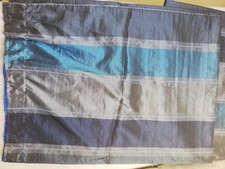 2 x dichter Stoff blau-grau glänzend Verdunkelungsvorhang schwer Vorhang Gardine