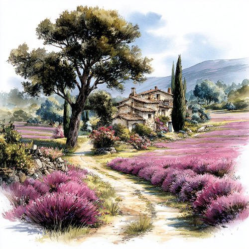 Wandbild lavendel provence - wandbild,