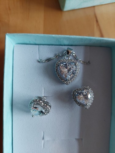 Kette silber farbend - ❤️,