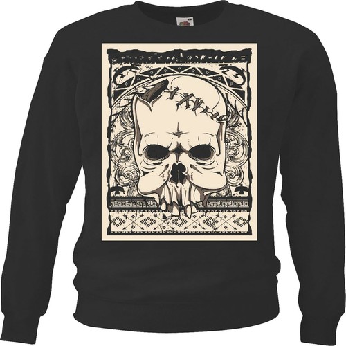 Sweatshirt vintage skull - sweatshirt,