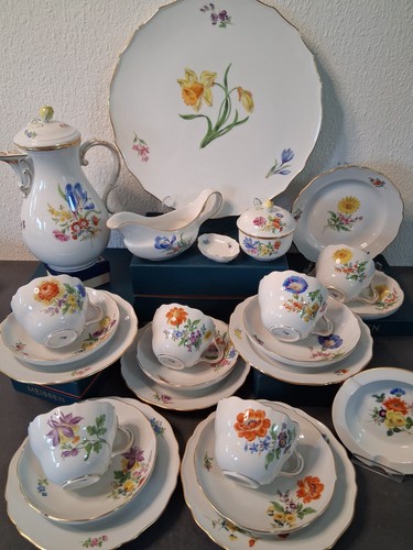 Meissen kaffee service bunte - kaffee,