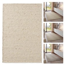 Moderner Landhausteppich Handwebteppich  Alpin aus Schurwolle meliert Wohnzimmer