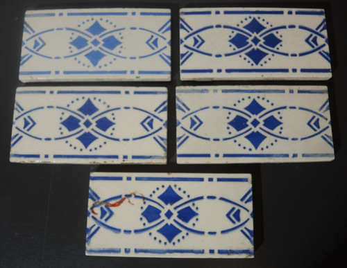 Antike jugendstil fliesen - 5x,