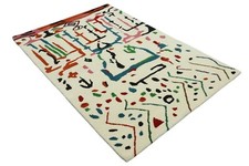 Wollteppich 120x180 beige - beige, bunt
