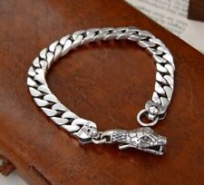 B32 Herren Armband Schlange Python Flachpanzerkette 925 Sterling Silber