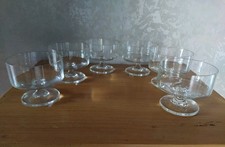 Stiel-Glasschalen-Set, Dessertschalen mit Stiel, Eisschalen  mit Stiel, wie NEU 