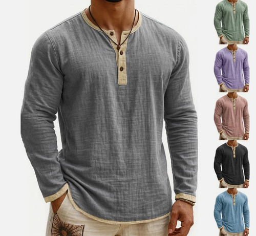Herren henley shirt - herren, t-shirt