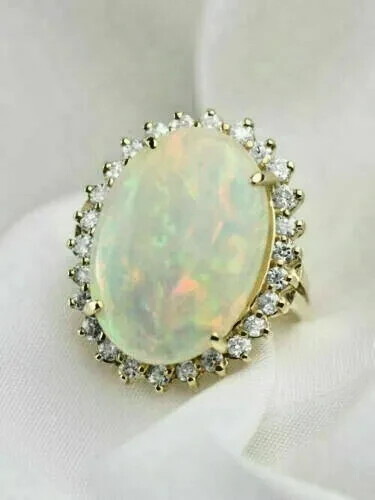 Opal damen halo verlobungsring - halo,