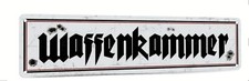 Waffenkammer Blechschild 40 cm