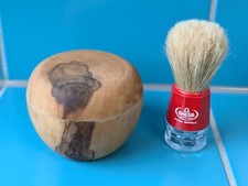 Olivenholz Dose mit Deckel für Rasierseife