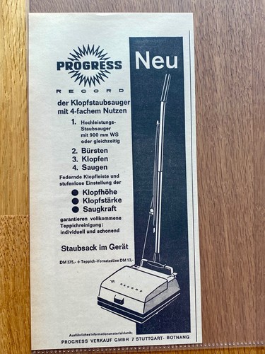 1964 progress staubsauger - progress,