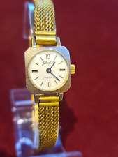 Deluxe GLASHÜTTE 17 RUBIS Armbanduhr HANDAUFZUG Gold Double Damen Vintage