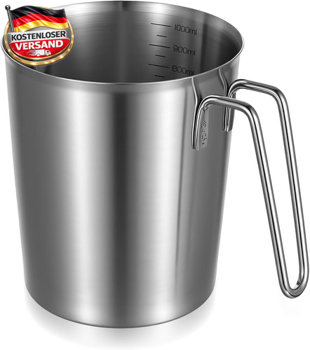 Edelstahl messbecher mit - edelstahl, 1l