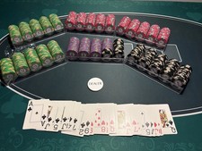 Original Milano Ton Poker-Chip Set Inkl. Matte und Karten