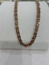 585 GOLD Kette 14,6gramm.Rotgold/Weissgold Halskette.60cm.Neue Halskette+Etikett