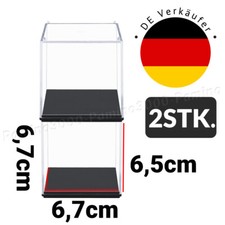 2 Stk 67x67x65 mm Klein Acryl Vitrine Plexiglas Display Case Modellautos Mini DE