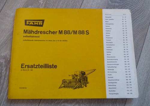 Fahr mähdrescher m88 m88s - mähdrescher,
