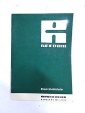 Reform Heuer 1961-1975  Ersatzteileliste Bandrechen Heuraupe