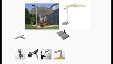 Sonnenschirm drehbar 340 cm mit kurbel