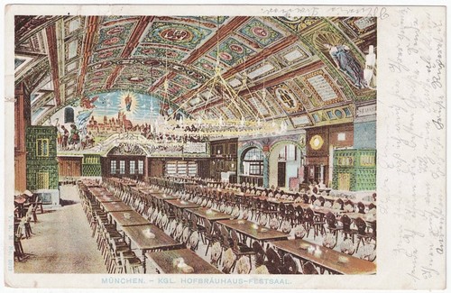Alte münchen festsaal - ak, münchen,