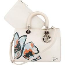 Christian Dior White Leather