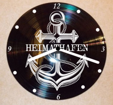 Anker Heimathafen Wanduhr Schallplattenuhr Vinyluhr Schallplatte Wanduhr Vinyl 