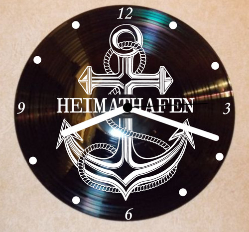 Anker heimathafen wanduhr - anker,
