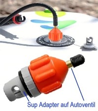 Sup Aufnahme Adapter auf Autoventil zur Kompressor Befüllung von Stand up Paddle