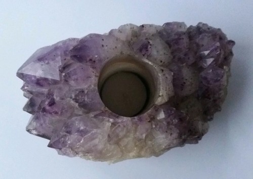 Amethyst teelicht kerzenhalter - teelicht,