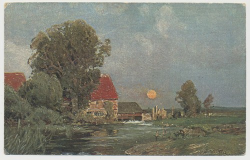 Künstler heidelandschaft - ak, /
