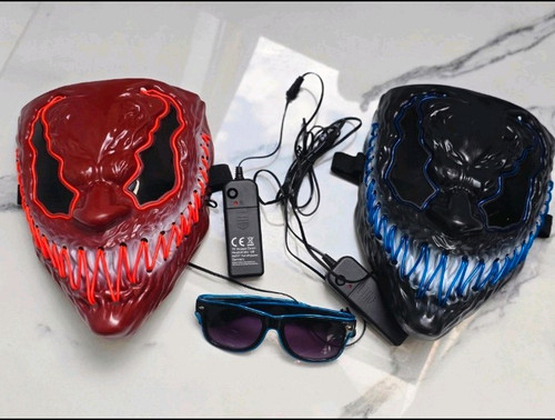 Led maske aus kunststoff - 2x,