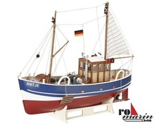 Romarin RC Fischkutter Antje, komplett MIT Beschlagteilsatz und Mini LEDs, NEU 