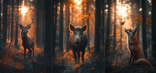 Schwarzwaldstoff waldtiere - schwarzwaldstoff,