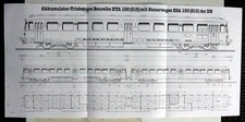 Akkumulator-Triebwagen der Baureihe ETA 150 (515) der DB / Übersichtszeichnungen
