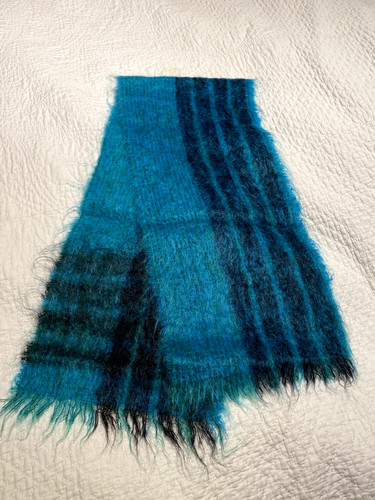 Luxus mohair schal blau - luxus, &