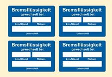 Bremsflüssigkeit Aufkleber Serviceaufkleber 1 - 200 Stück 4 Sorten selbstklebend
