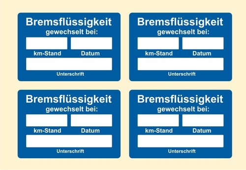 Bremsflüssigkeit aufkleber - bremsflüssigkeit,