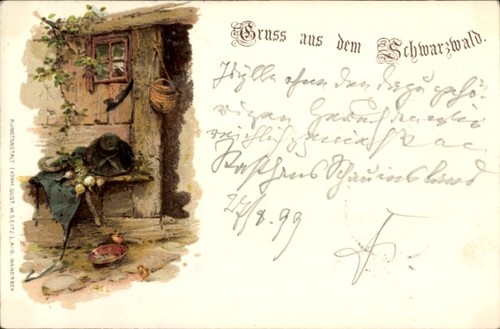 Litho gruß aus dem - aus,