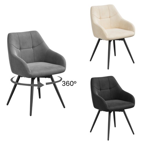 Esszimmerstühle drehbar - 2x,