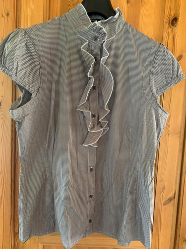 Comma damen bluse grau weiß - bluse, grau/weiß