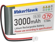 1x/2x 3,7 V 3000 mAh LiPo-Akku wiederaufladbar 1S 3C 103665 Lithium-Polymer-Akku