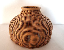 Vintage Boho Hängelampenschirm geflochten E27, 30x20 cm