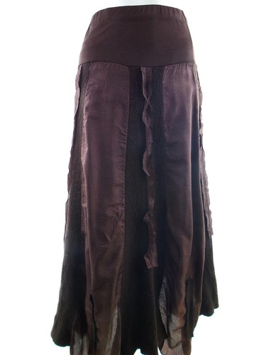 Boho lagenlook maxi rock braun - boho,