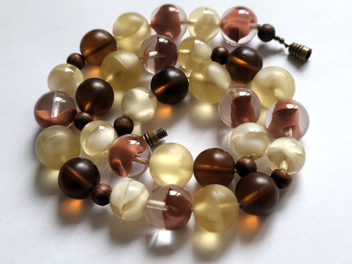 Halskette collier glasperlen - halskette,