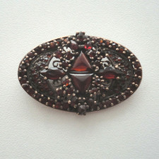 Granatschmuck Brosche Granat