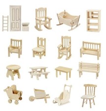 Wichtelmöbel Holz Tür